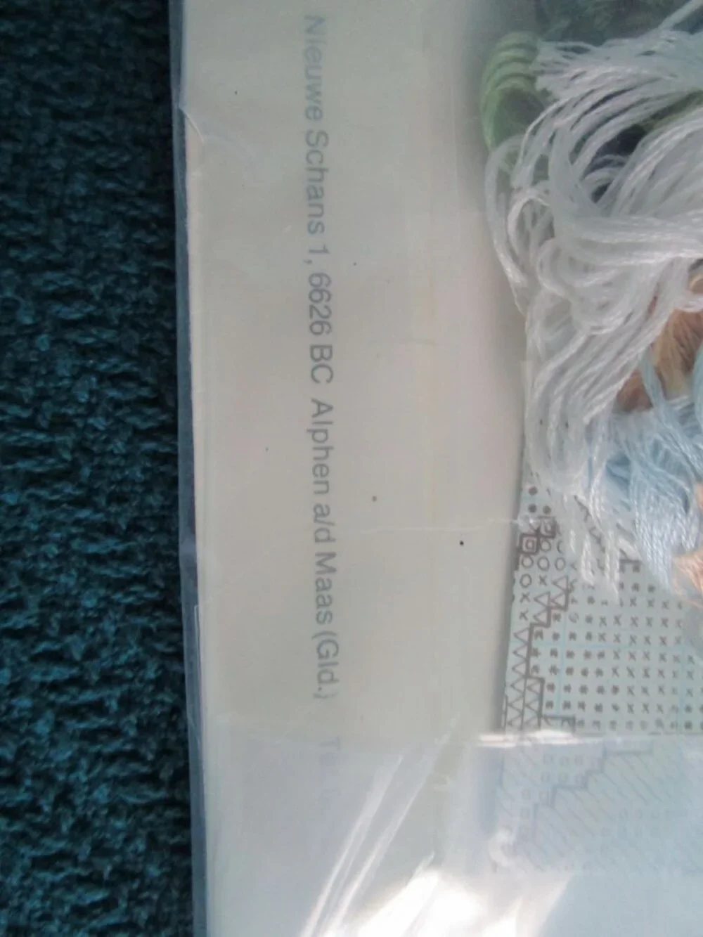 Hands of God Baby Cross Stitch Kit Maria Van Scharrenburg 8346 Linen Floss Open